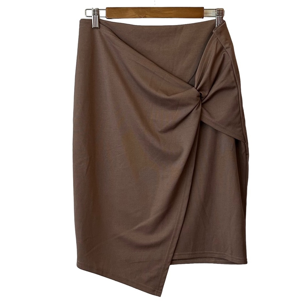 NEW Kate Kasin Wear to Work Pencil Skirts Women Elastic High Waist Wrap Front